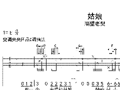 隔壁老樊《姑娘》吉他譜_C調(diào)_六線譜高清版