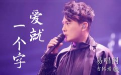 愛就一個(gè)字吉他譜_張信哲_C調(diào)_彈唱六線譜